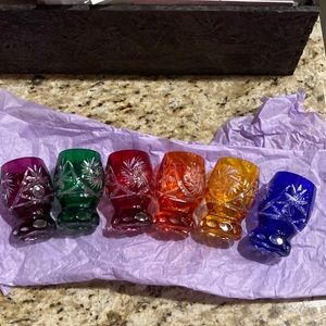 Crystal shot glasses